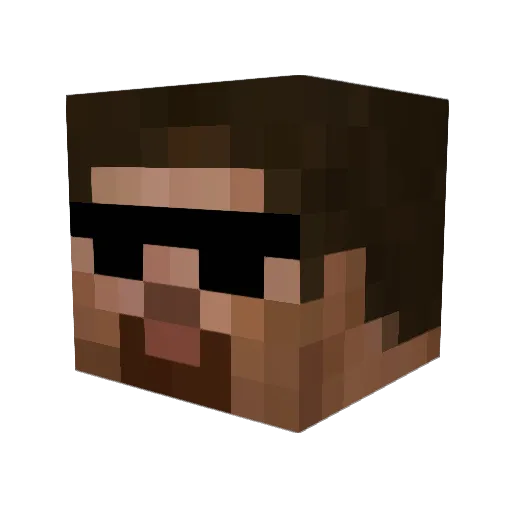 X_u_Xx Minecraft avatar head, 3D render