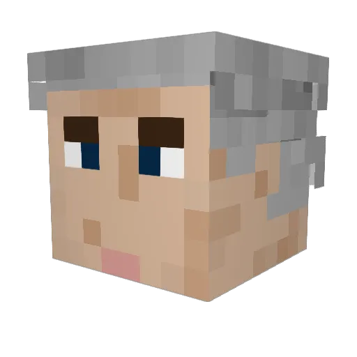 Xa1N_4 Minecraft avatar head, 3D render