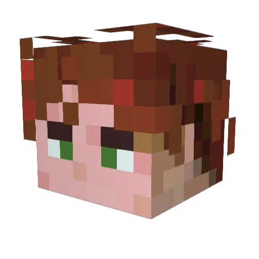 Xa1gan Minecraft avatar head, 3D render