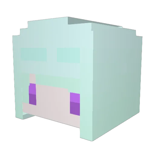 XaAlLu Minecraft avatar head, 3D render