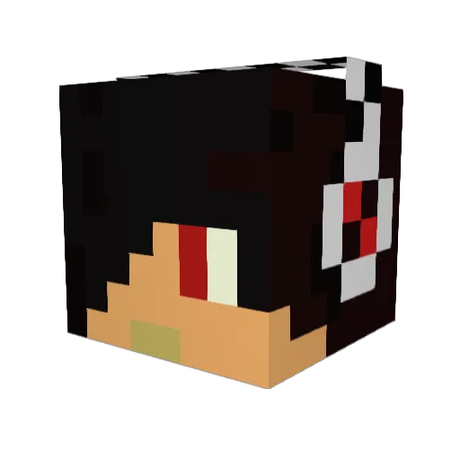 XaInMessi Minecraft avatar head, 3D render