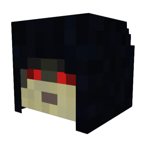 Xaai Minecraft avatar head, 3D render