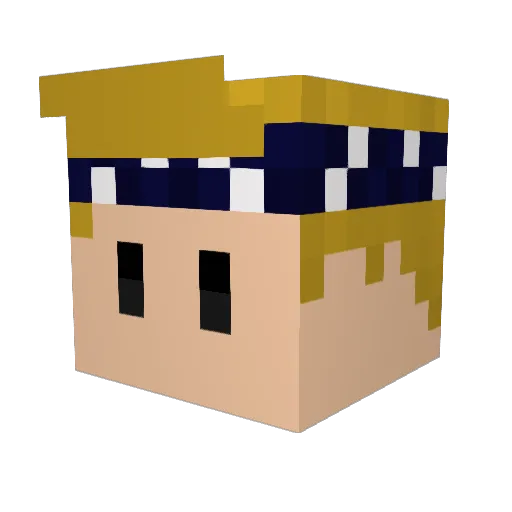 Xaaj Minecraft avatar head, 3D render