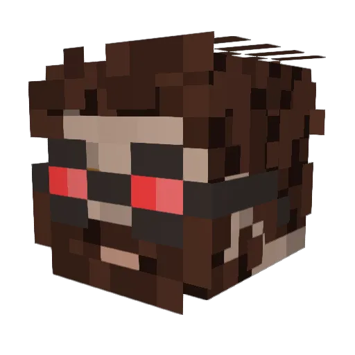 XabierXero Minecraft avatar head, 3D render