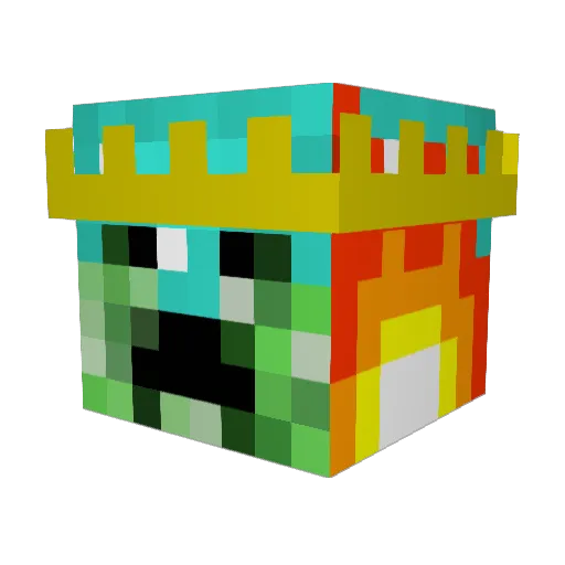 Xabirau Minecraft avatar head, 3D render