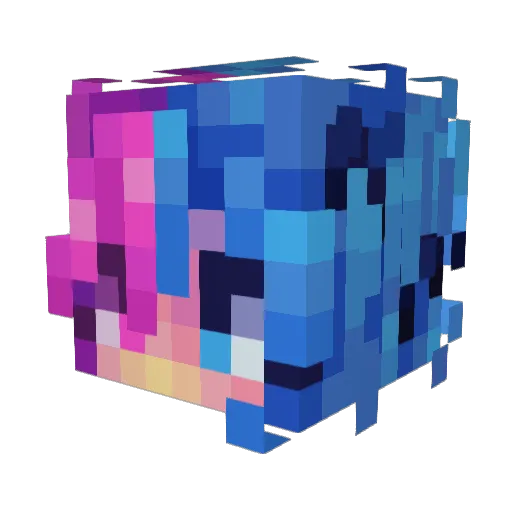 Xaco59 Minecraft avatar head, 3D render