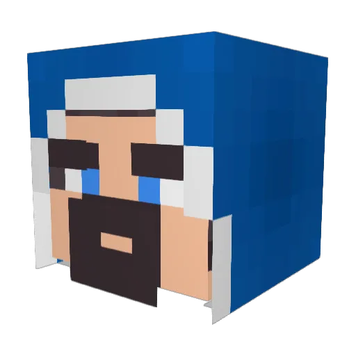 Xacob28 Minecraft avatar head, 3D render