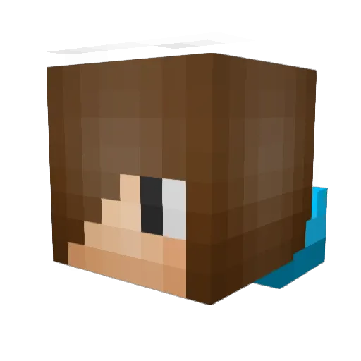 Xadel Minecraft avatar head, 3D render