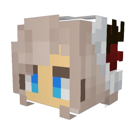 Xadia_Playz Minecraft avatar head, 3D render