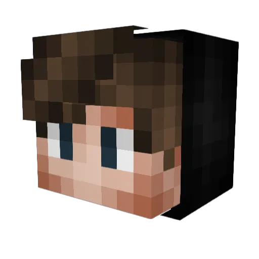 XaeboR Minecraft avatar head, 3D render