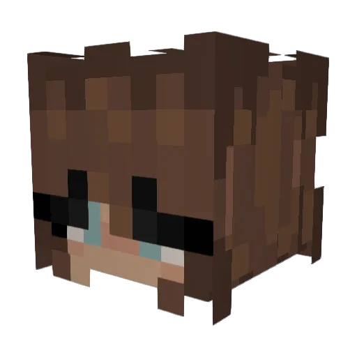Xaelure Minecraft avatar head, 3D render