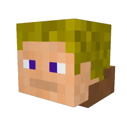 Xaeronz Minecraft avatar head, 3D render