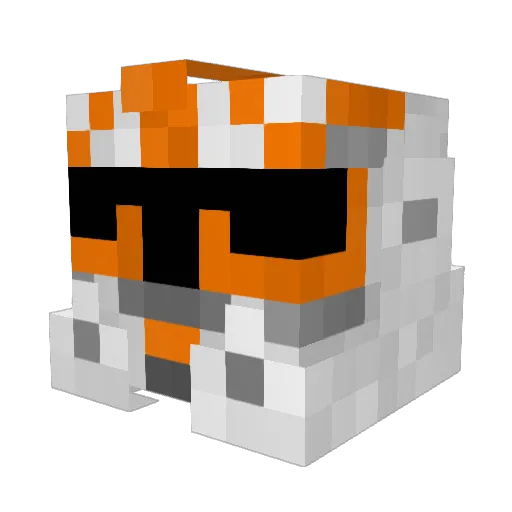 Xagluz Minecraft avatar head, 3D render