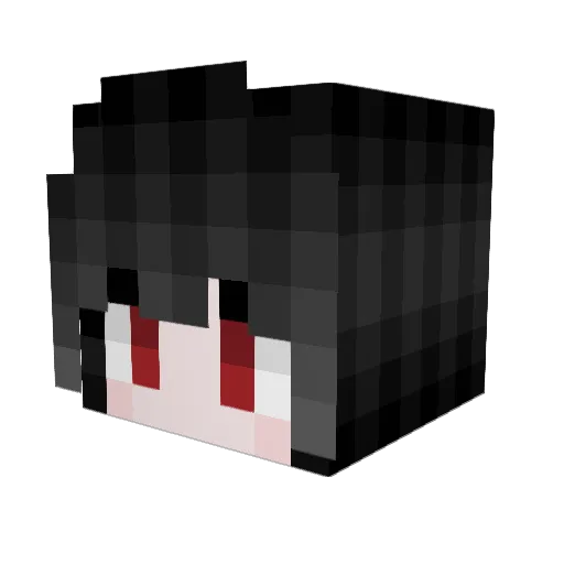 Xagune Minecraft avatar head, 3D render