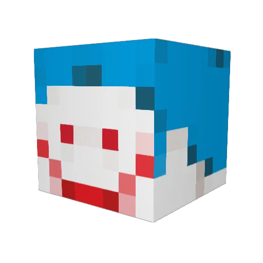 Xagur Minecraft avatar head, 3D render