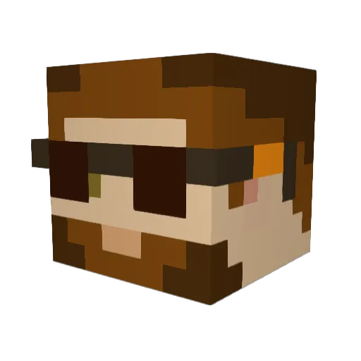 Xahel Minecraft avatar head, 3D render