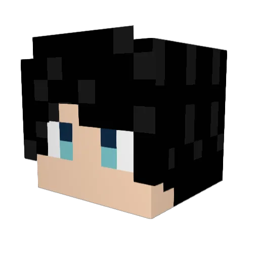 XaiKliX Minecraft avatar head, 3D render
