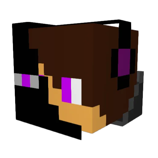 XaiTruX Minecraft avatar head, 3D render