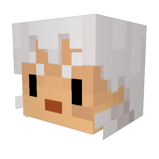 Xaiikko Minecraft avatar head, 3D render