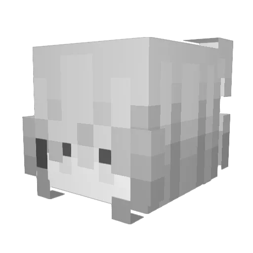 Xaikaw Minecraft avatar head, 3D render