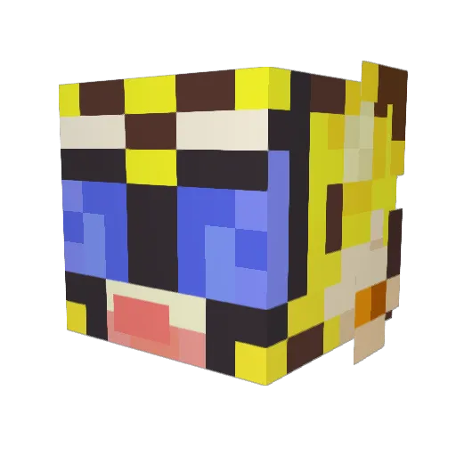 Xaime16 Minecraft avatar head, 3D render