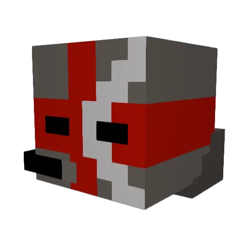 Xaimua Minecraft avatar head, 3D render