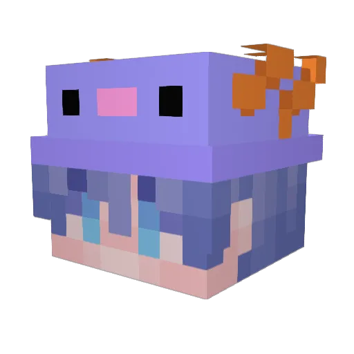 Xaio_tang Minecraft avatar head, 3D render