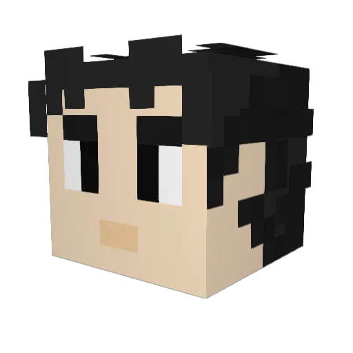 Xaipher Minecraft avatar head, 3D render