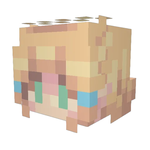 Xairo18 Minecraft avatar head, 3D render