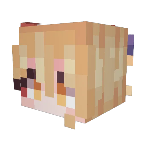 Xaivione Minecraft avatar head, 3D render