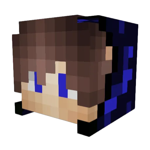 Xaiwia Minecraft avatar head, 3D render