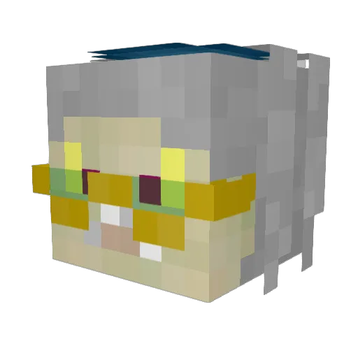 Xakeyn Minecraft avatar head, 3D render