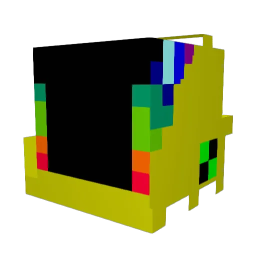 Xakshi Minecraft avatar head, 3D render