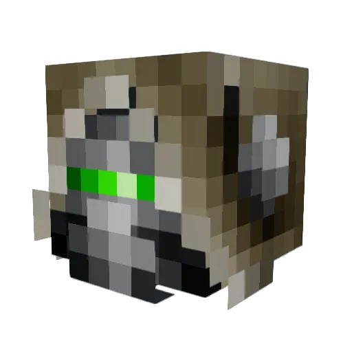 Xalamand3r Minecraft avatar head, 3D render