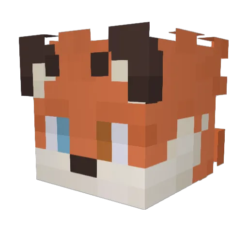 XalaraSk Minecraft avatar head, 3D render