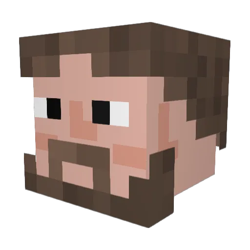 Xalhino Minecraft avatar head, 3D render