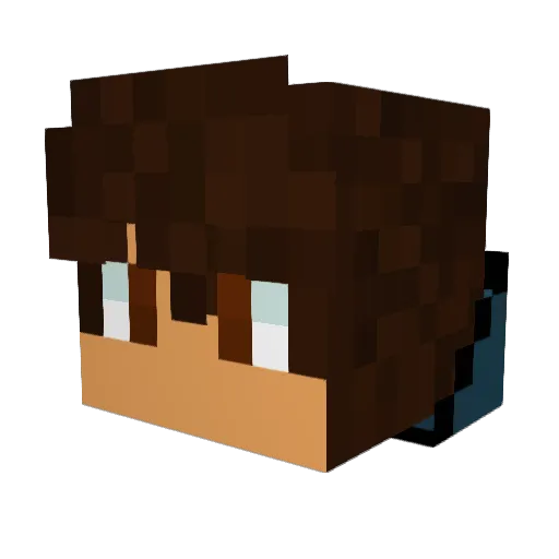 XalloxYT Minecraft avatar head, 3D render