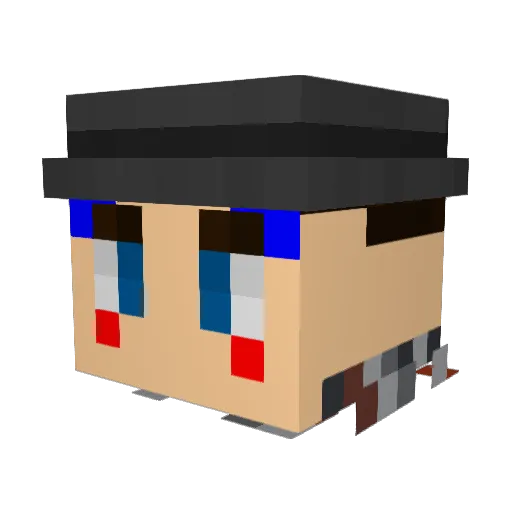 Xalnic Minecraft avatar head, 3D render