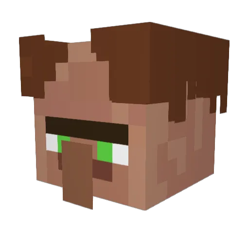 XaloArda Minecraft avatar head, 3D render