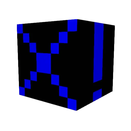 XaloWhite Minecraft avatar head, 3D render