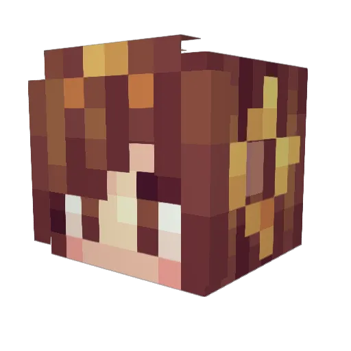 Xalode Minecraft avatar head, 3D render