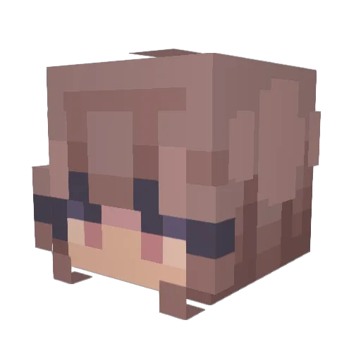 Xalope Minecraft avatar head, 3D render