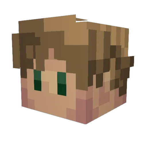 Xalopune Minecraft avatar head, 3D render