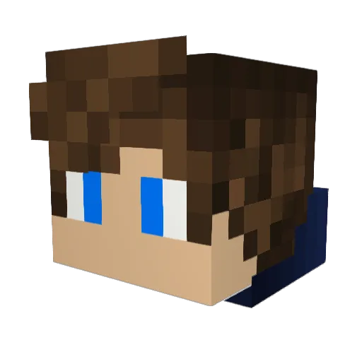 Xaltyx Minecraft avatar head, 3D render