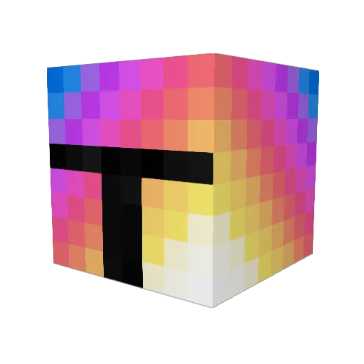 Xammk Minecraft avatar head, 3D render