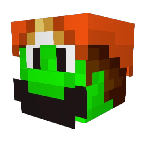 Xamothos Minecraft avatar head, 3D render