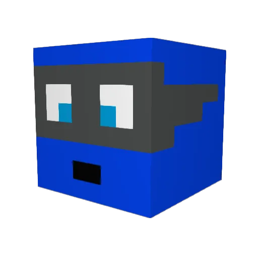 Xamotix Minecraft avatar head, 3D render