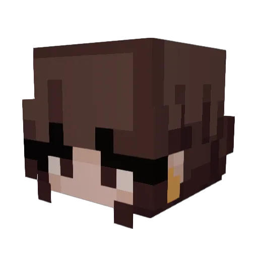 XampuLover Minecraft avatar head, 3D render