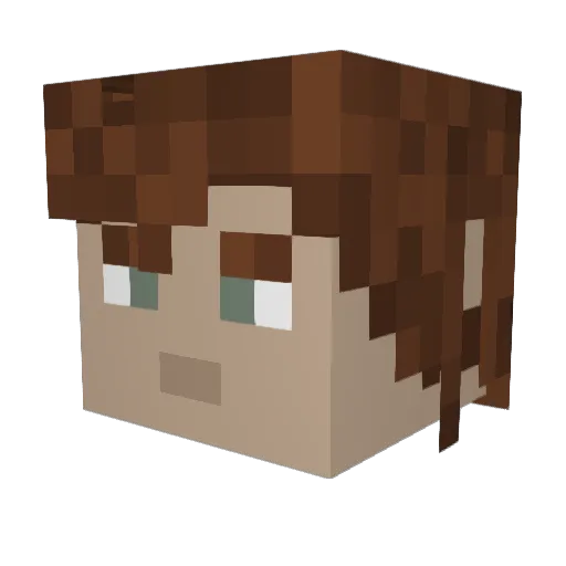 Xamretti Minecraft avatar head, 3D render