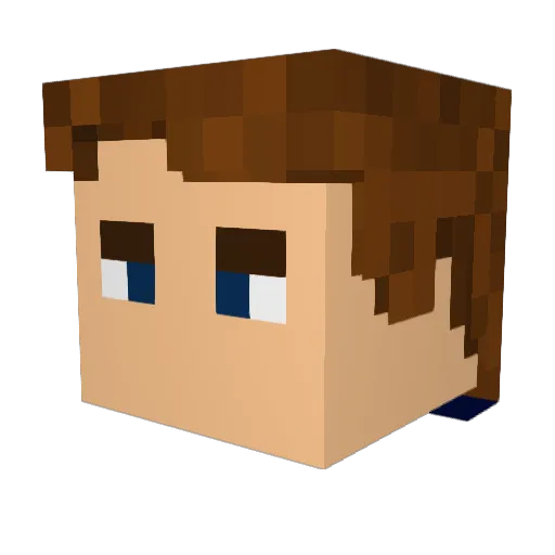 XanTheMann Minecraft avatar head, 3D render